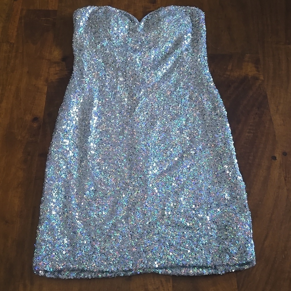 NWOT Frederick's of Hollywood Sequin Strapless Dress Size Small